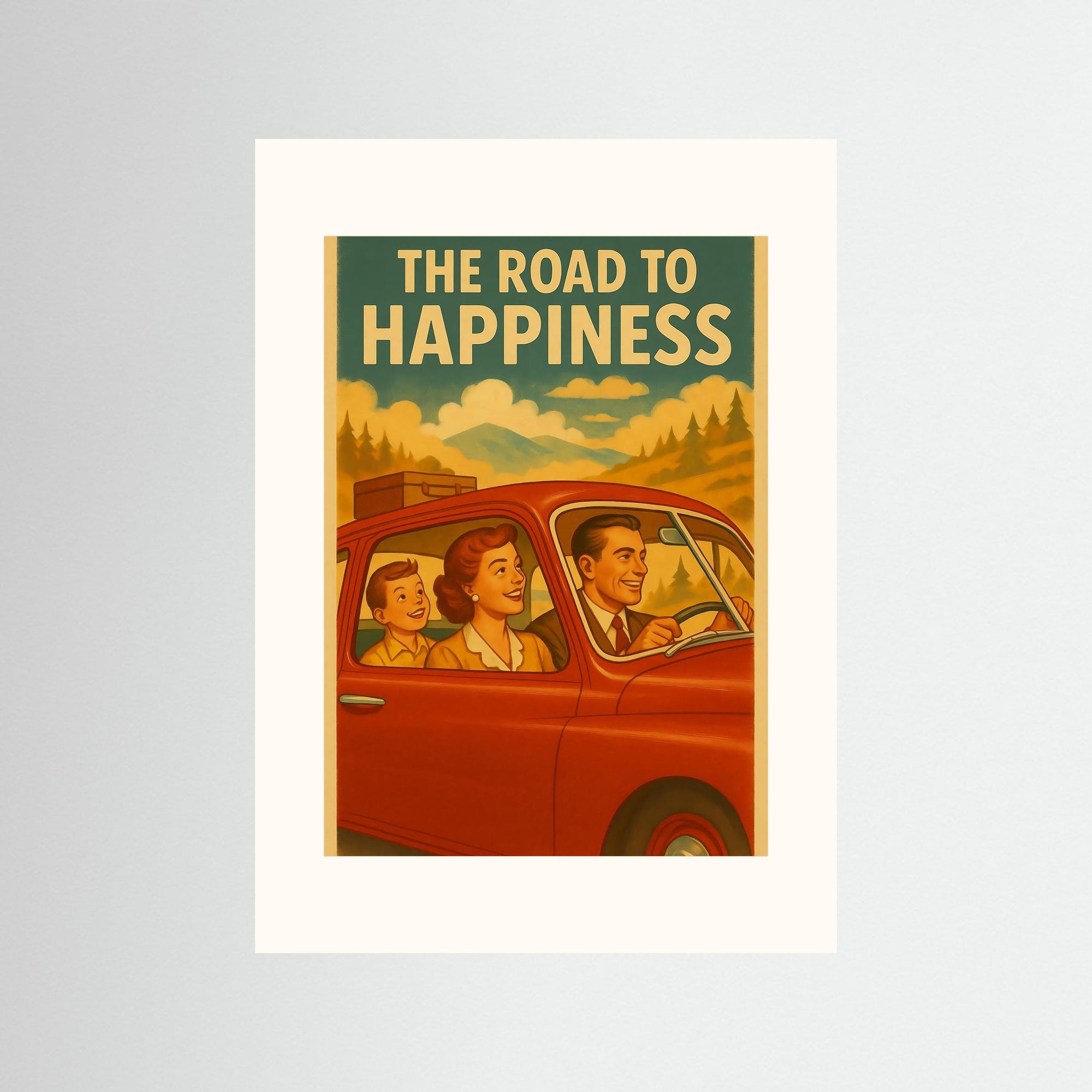 The Road to Happiness als rahmenlose Wandkunst