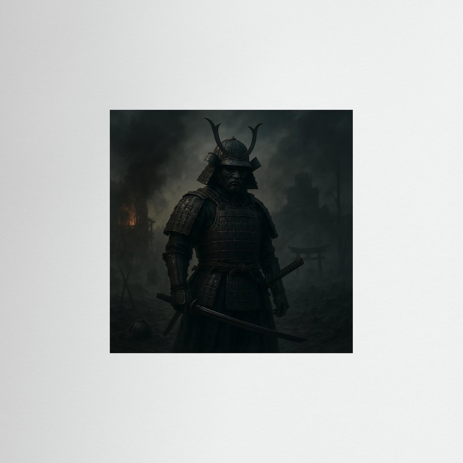 The Samurai als rahmenlose Wandkunst