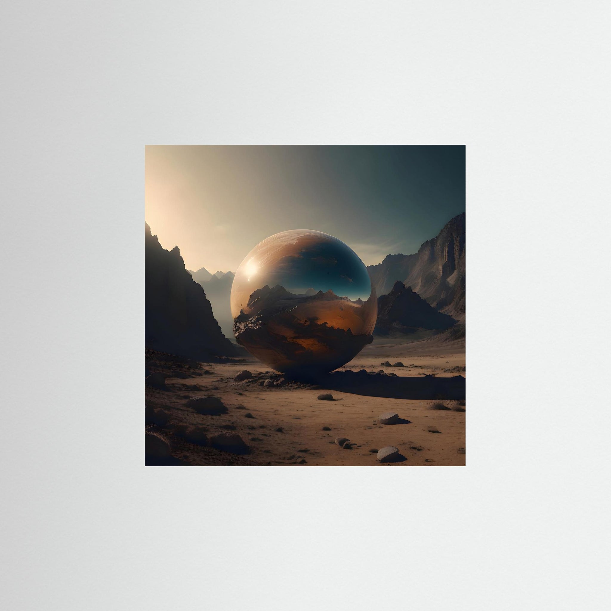 The Silent Sphere als rahmenlose Wandkunst