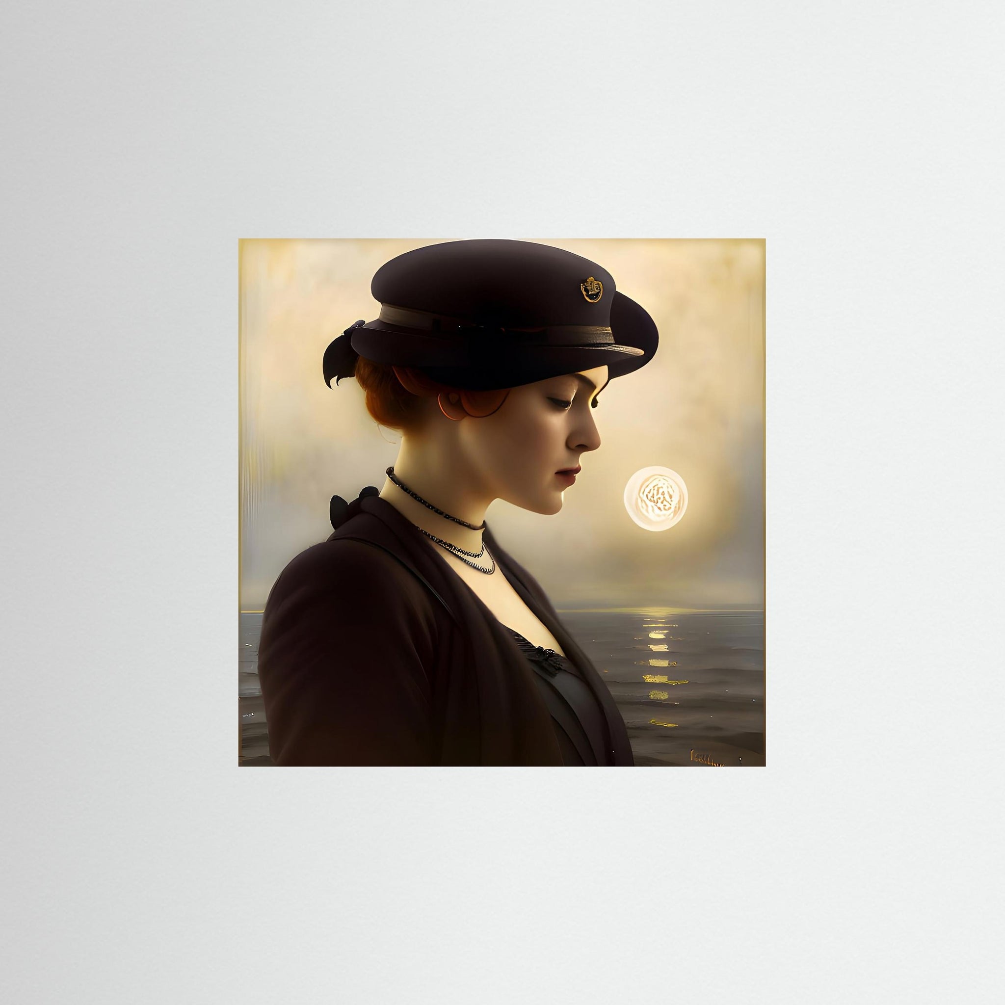 Thinking Woman als rahmenlose Wandkunst