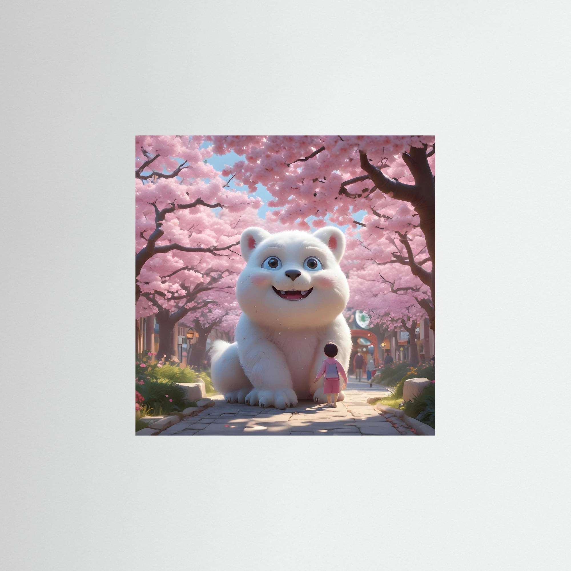 Cherry Blossom Guardian – AI Art (Print)