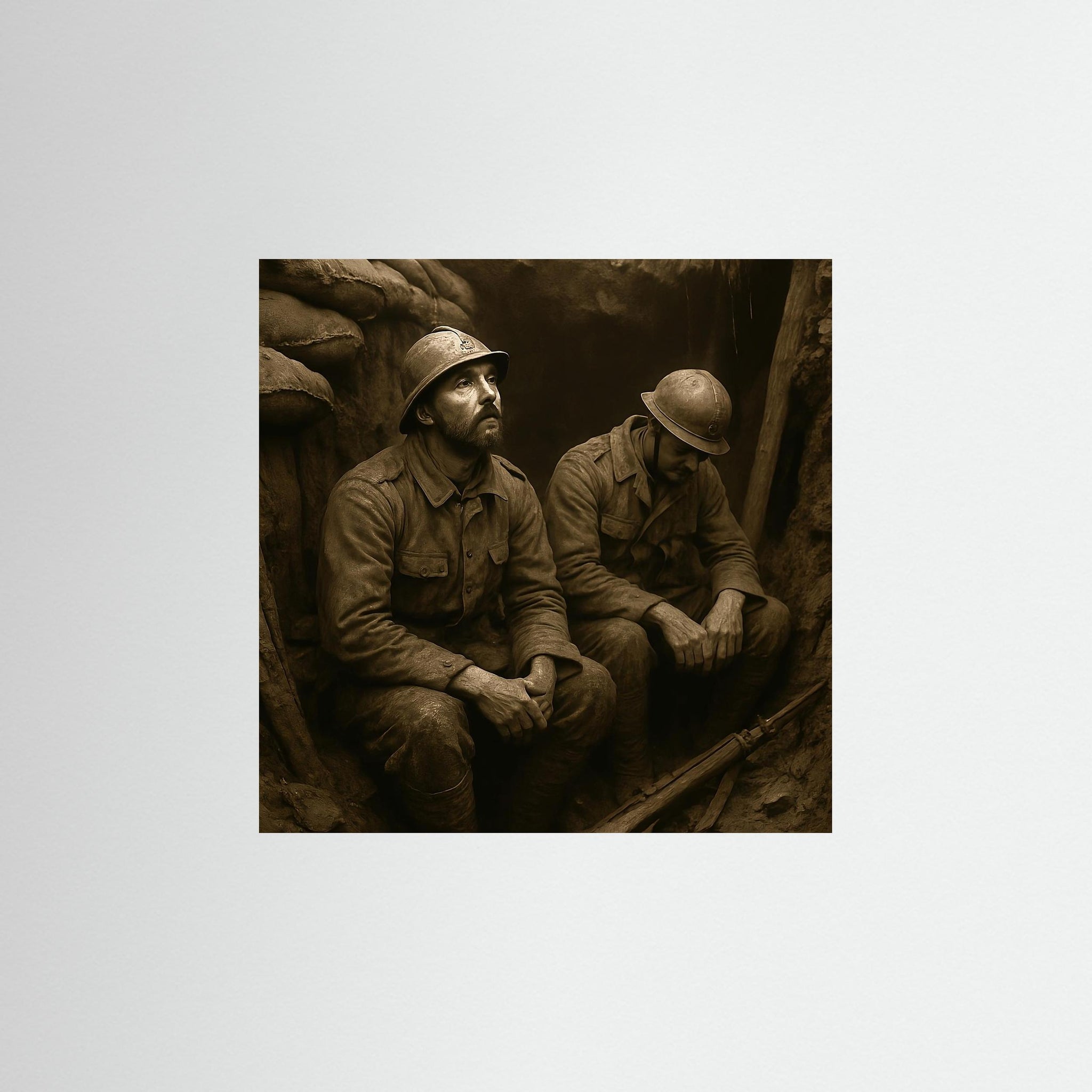 Trench Silence als rahmenlose Wandkunst