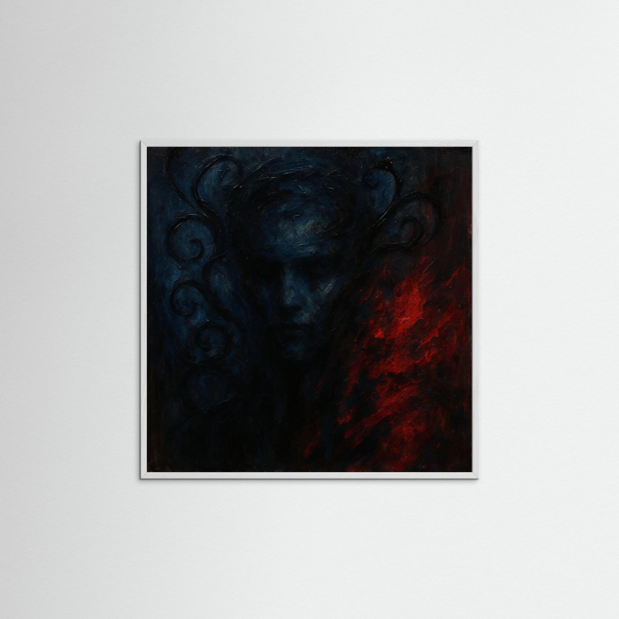 Veil of Shadows als Kunstmotiv mit weißem Echtholzrahmen