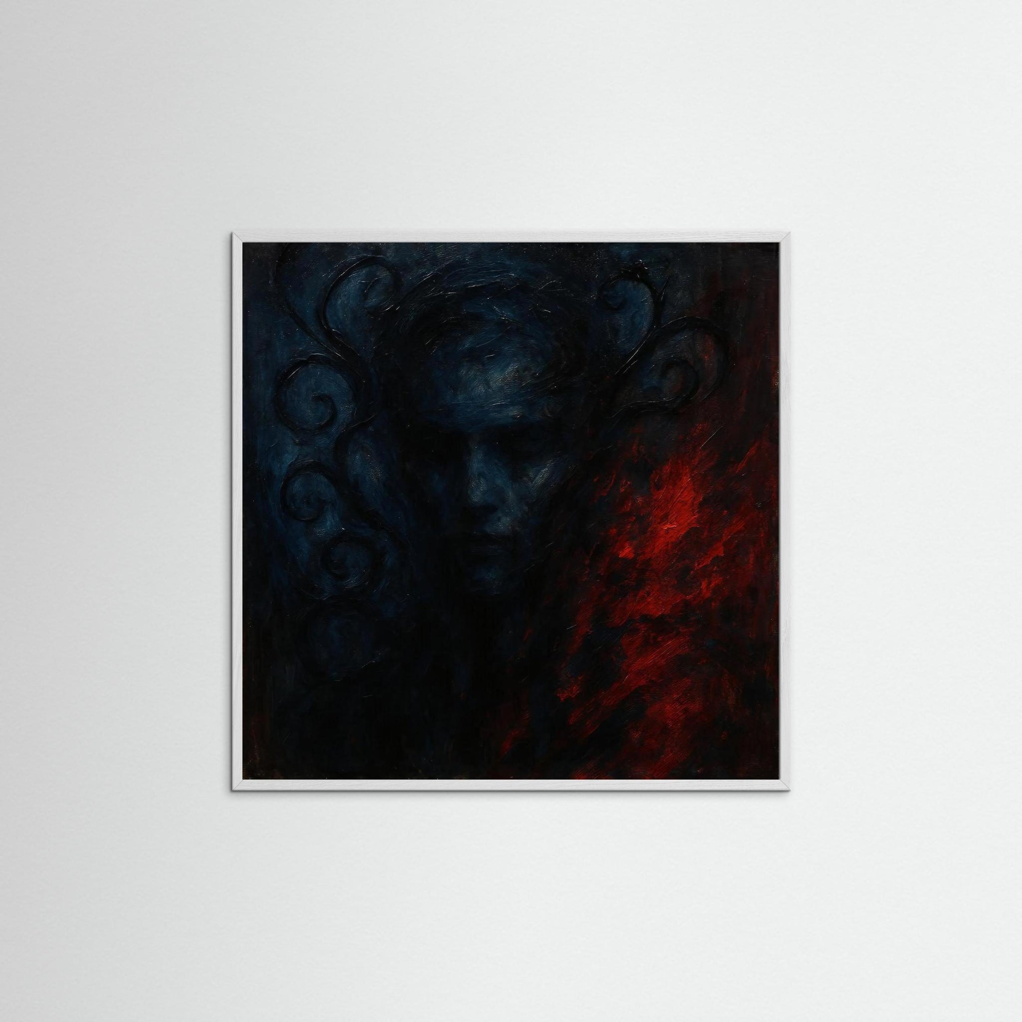 Veil of Shadows als Kunstmotiv mit weißem Echtholzrahmen