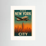 Visit New York City als rahmenlose Wandkunst