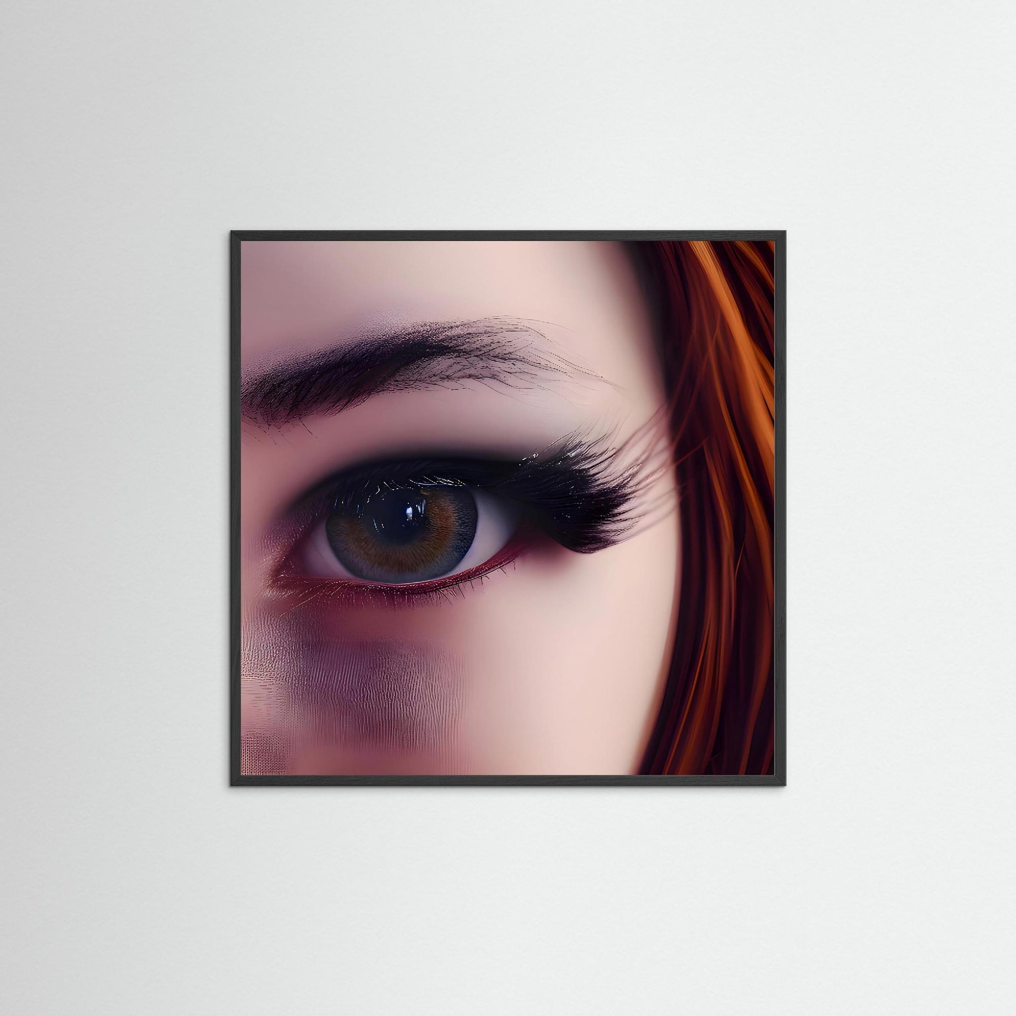 Watch in my Eyes als Kunstwerk mit schwarzem Echtholzrahmen