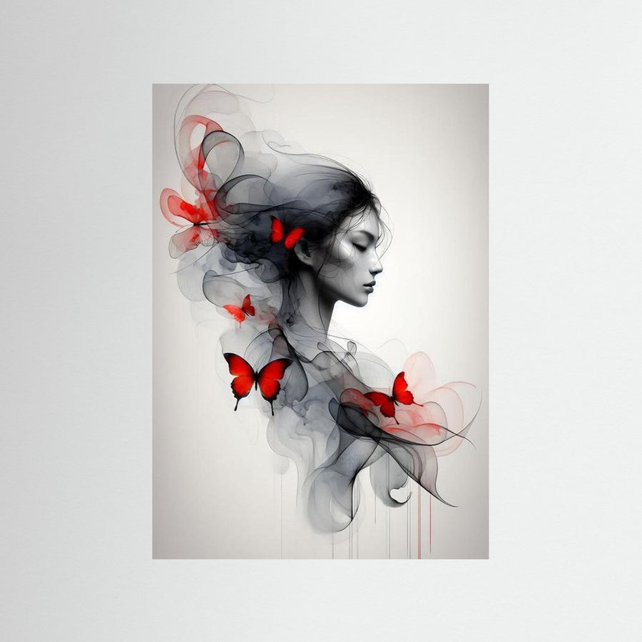 Whispering Red Wings als rahmenlose Wandkunst