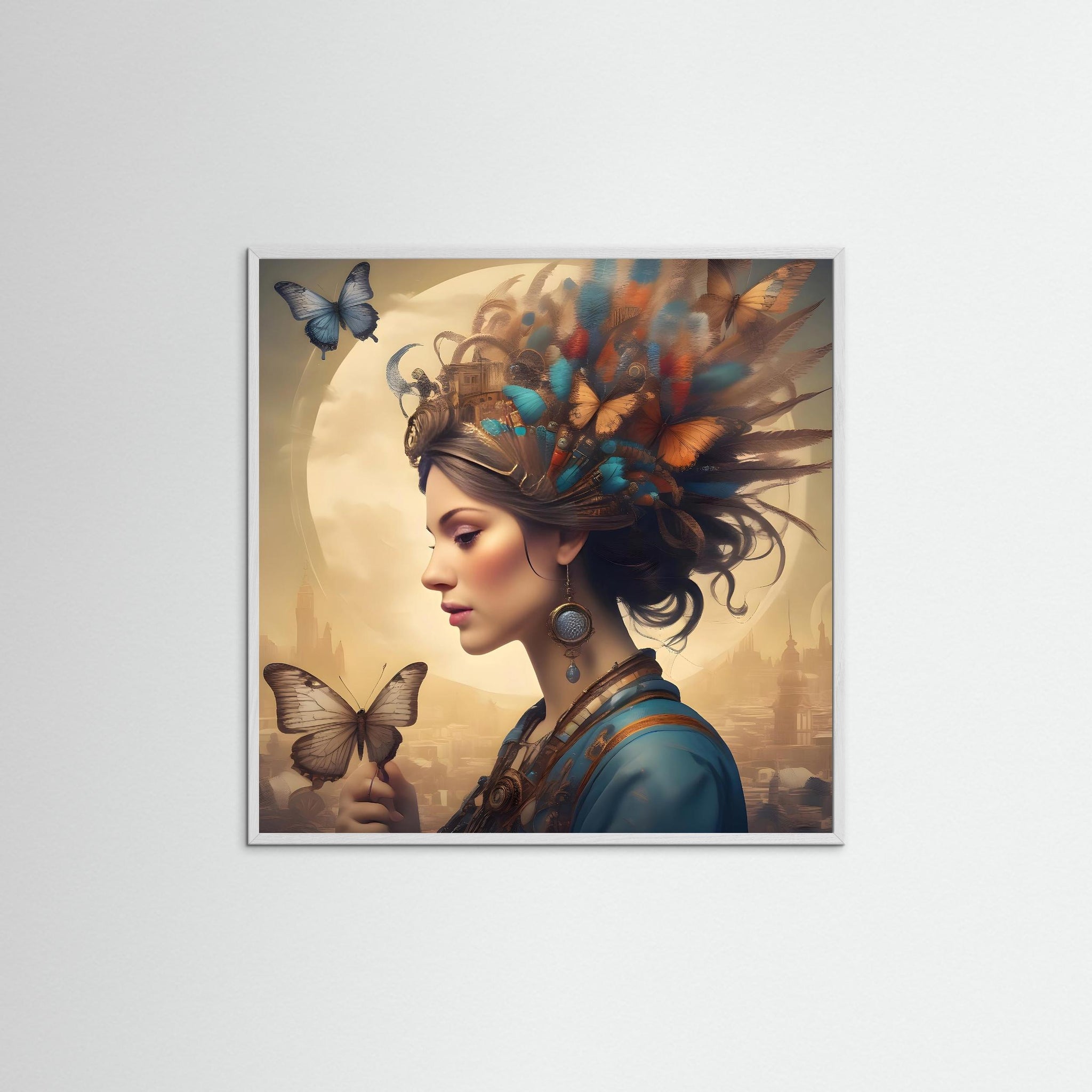 Wings of Reverie als Kunstmotiv mit weißem Echtholzrahmen
