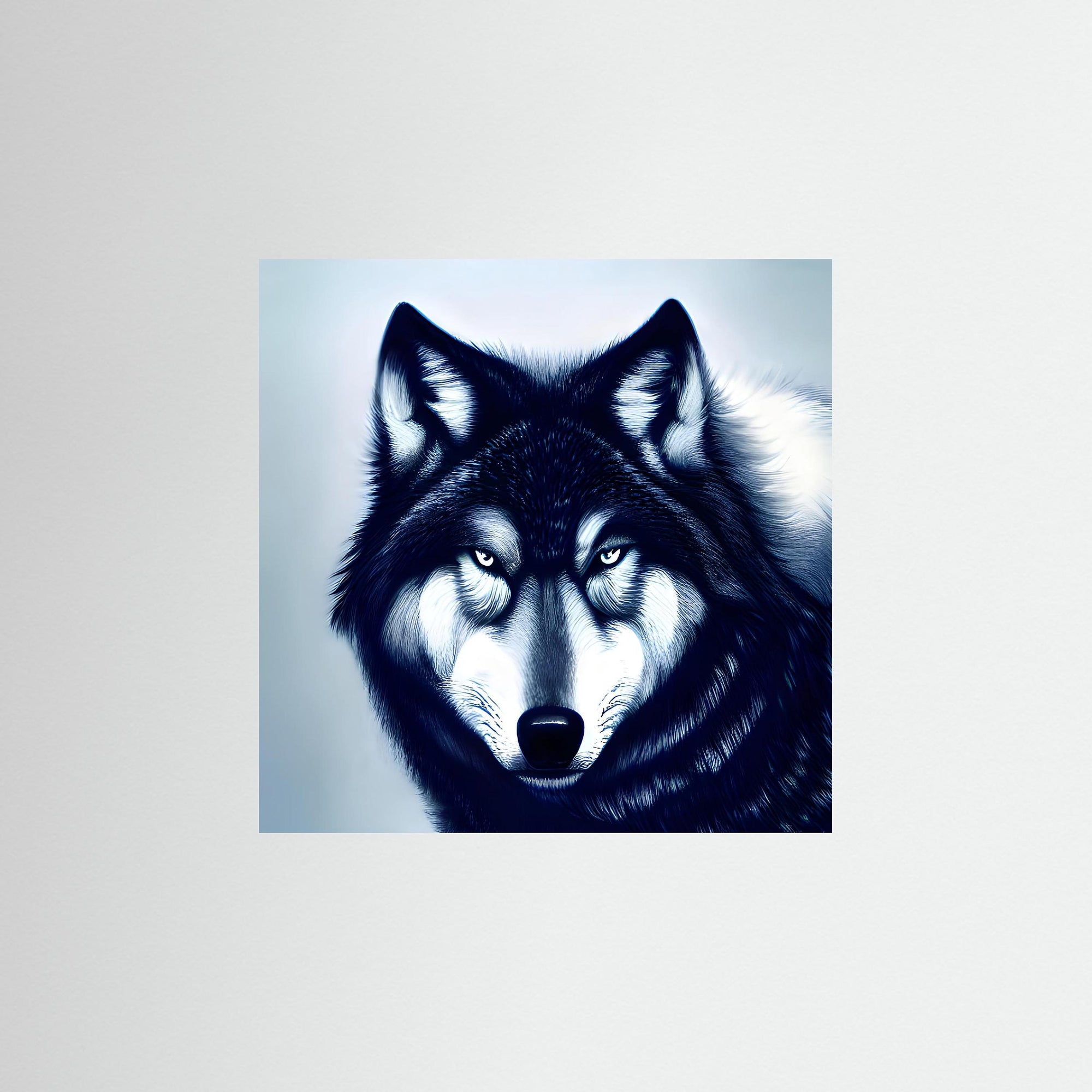 Winter Wolf als rahmenlose Wandkunst