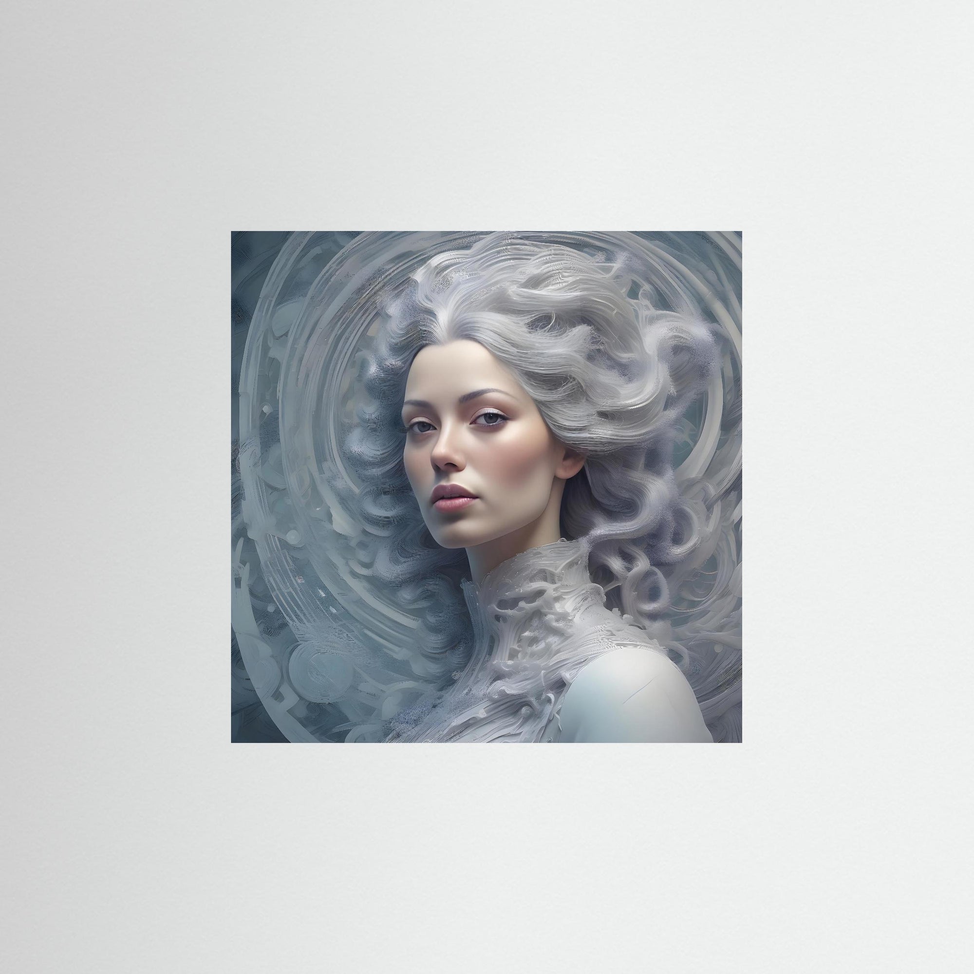 Woman in White als rahmenlose Wandkunst