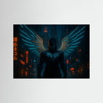 Cyberpunk Angel – AI Art (Print)