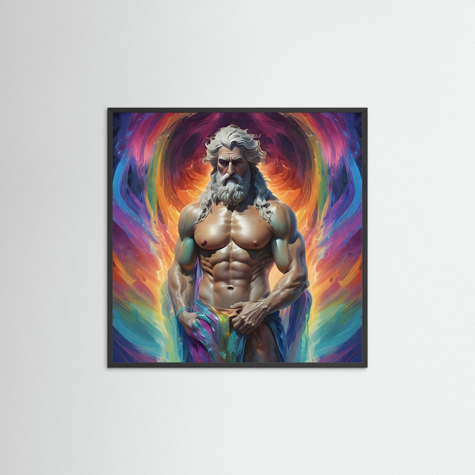 Zepharion als Kunstwerk mit schwarzem Echtholzrahmen