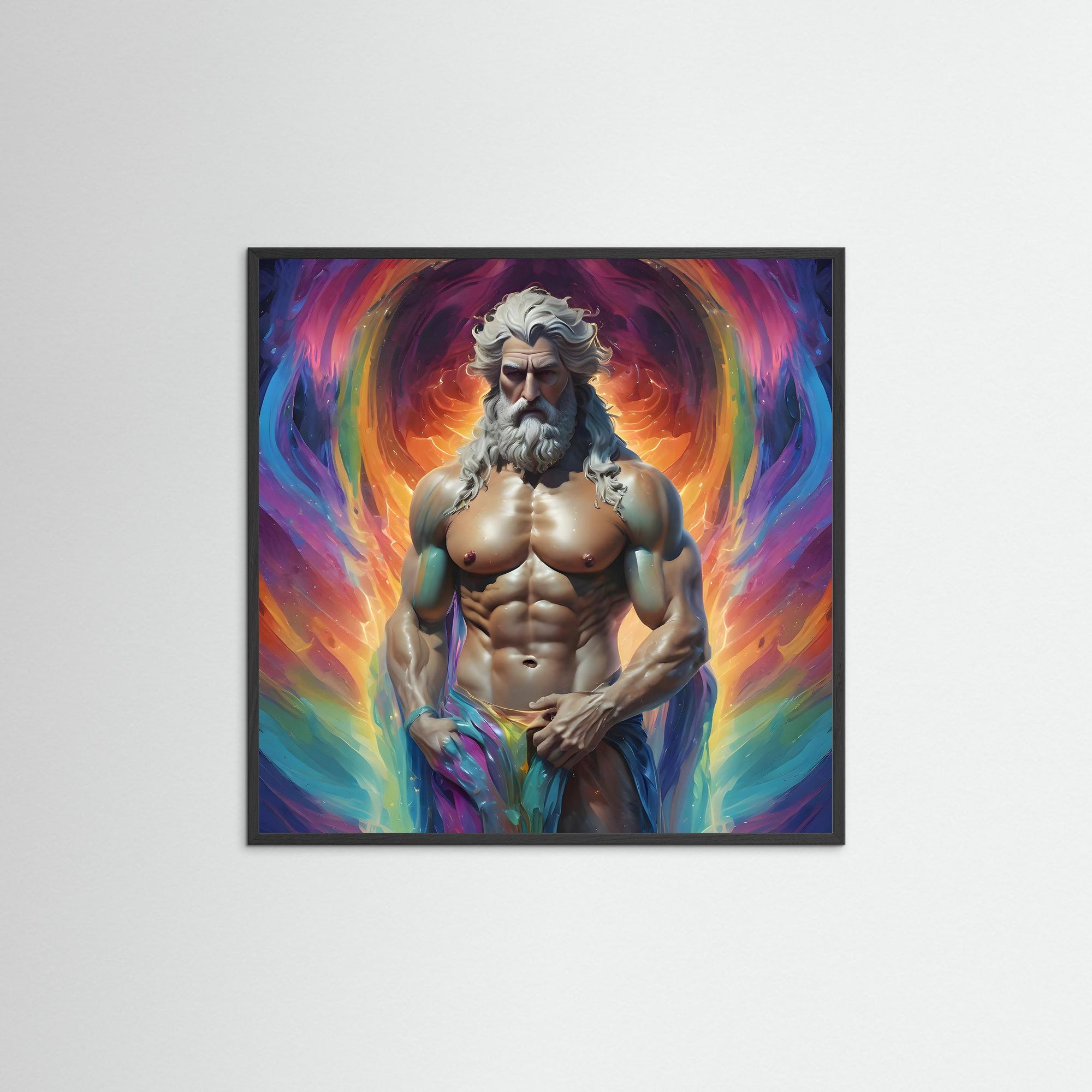 Zepharion als Kunstwerk mit schwarzem Echtholzrahmen