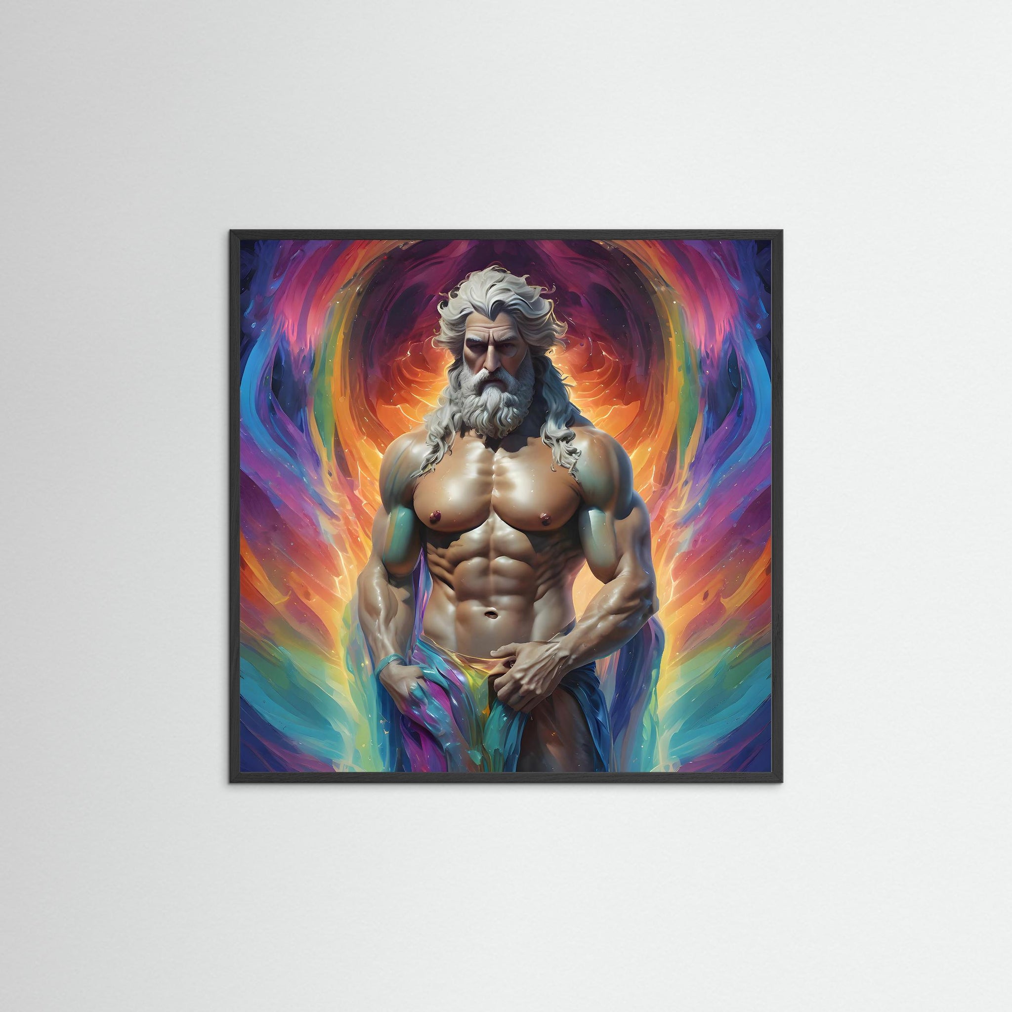 Zepharion als Kunstwerk mit schwarzem Echtholzrahmen